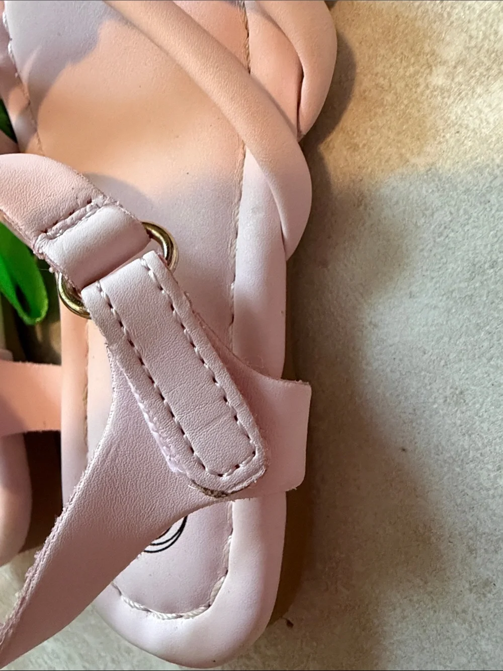 wonder nation Light Pink Knot Front Ankle Strap Sandals